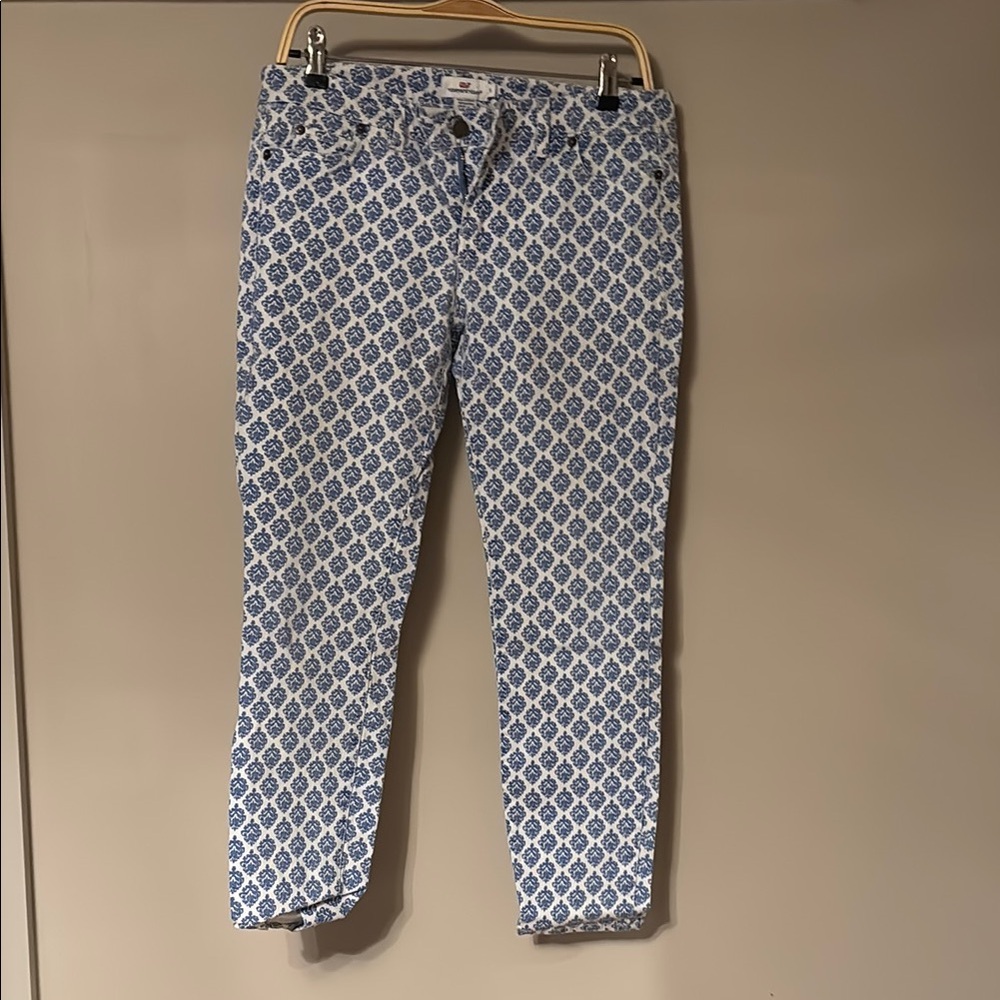 Vineyard Vines Blue Patterned Women's Jean Capris